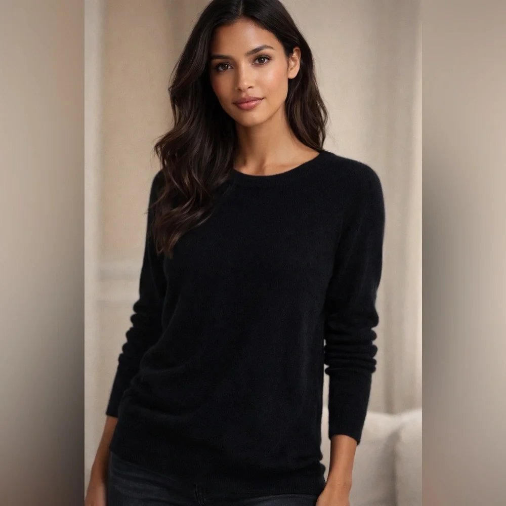 ATHLETA 🖤 Women’s Black Cashmere Wool Pullover SO SOFT Sweater (Small) - Picture 10 of 10